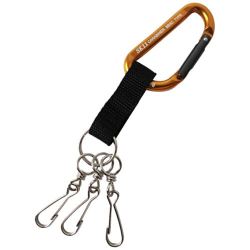 藤原産業 SK11 アルミカラビナ BB3 8×80mm ゴールド SAC880BB3 1個（ご注文単位2個）【直送品】