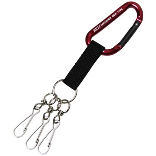 藤原産業 SK11 アルミカラビナ BB3 8×80mm レッド SAC880BB3 1個（ご注文単位2個）【直送品】