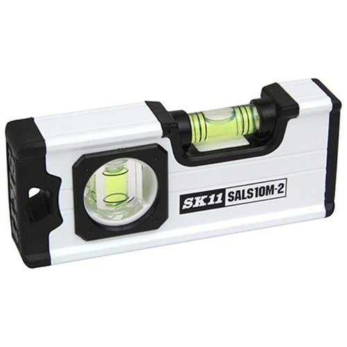 藤原産業 SK11 水平器 アルミレベル 100スリム マグネット付き SALS10M-2 1個（ご注文単位1個）【直送品】