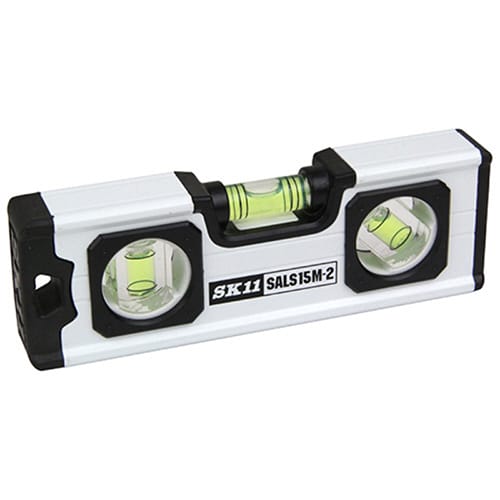 藤原産業 SK11 水平器 アルミレベル 150スリム マグネット付き SALS15M-2 1個（ご注文単位1個）【直送品】