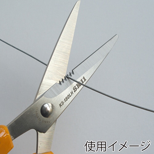 藤原産業 SK11 クラフト工作はさみ のこ刃付 左手用 180mm KS-180LH 1本(ご注文単位1本)【直送品】