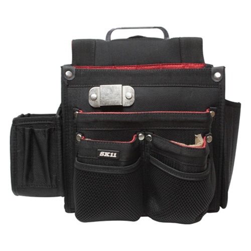 藤原産業 SK11 匠 仮枠大工釘袋 ブラック SC-10 1個（ご注文単位1個）【直送品】