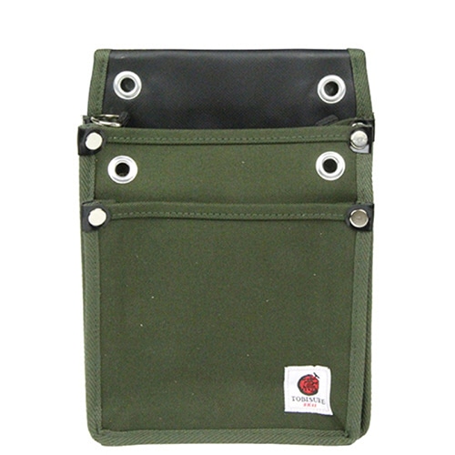 藤原産業 SK11 帆布鳶用腰袋 2段 国防 TSH-2D-DG 1個（ご注文単位1個）【直送品】