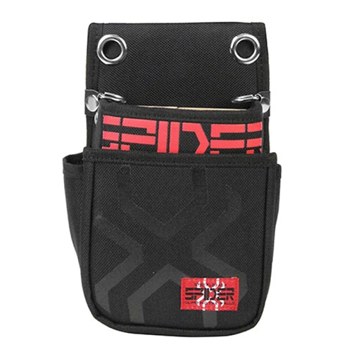 藤原産業 SK11 小型腰袋 2段 ブラック SPD-JY05-A 1個（ご注文単位1個）【直送品】