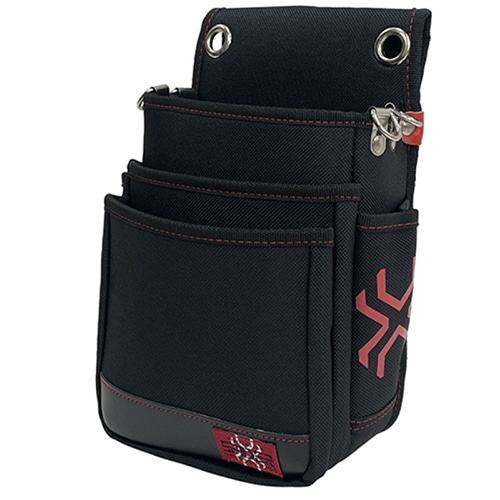 藤原産業 SK11 腰袋 3段 ブラック SPD-JY06-B 1個(ご注文単位1個)【直送品】