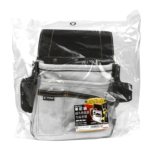 藤原産業 E-Value 革釘袋 ホルダー付き EMK-3MH-N 1個(ご注文単位1個)【直送品】
