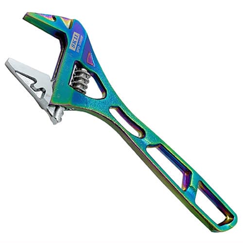 藤原産業 SK11 ワイドモンキレンチ 虹色チタンコーティング 最大口幅30mm SPD-30WMP 1本（ご注文単位1本）【直送品】