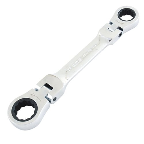 藤原産業 SK11 ショートダブルフレックスラチェットレンチ 14mm/17mm MFR1417S 1本(ご注文単位1本)【直送品】