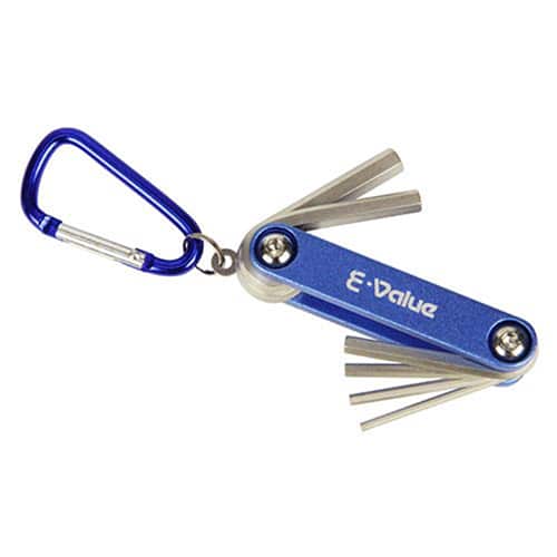 藤原産業 E-Value フォールディングレンチセット 六角穴付き 6本組 EFHW206M 1個（ご注文単位2個）【直送品】