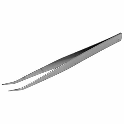 藤原産業 SK11 弱電用ステンレスピンセット 先曲型 150mm NO.4N 1本（ご注文単位2本）【直送品】