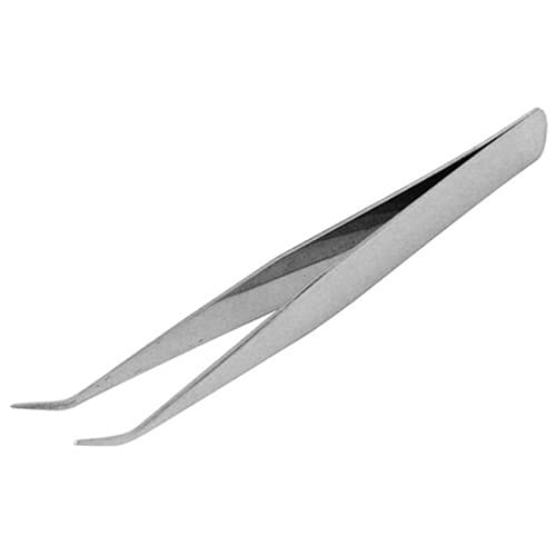 藤原産業 SK11 ステンレスピンセット 精密用 先曲型 125mm ST-2 1本（ご注文単位2本）【直送品】