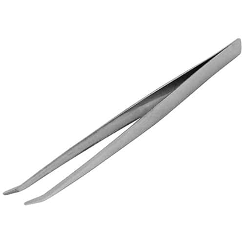 藤原産業 SK11 ステンレスピンセット 精密用 先曲型 先太先短 150mm ST-4 1本（ご注文単位2本）【直送品】