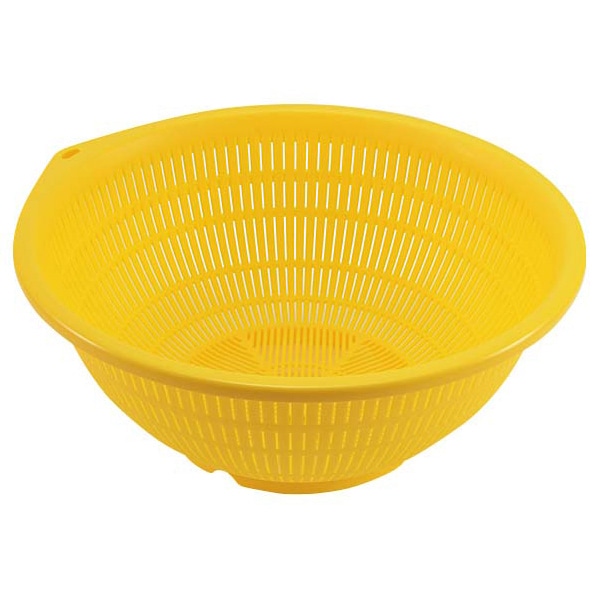 本間冬治工業 BK　PP　ザル　22cm　イエロー   1個（ご注文単位1個）【直送品】
