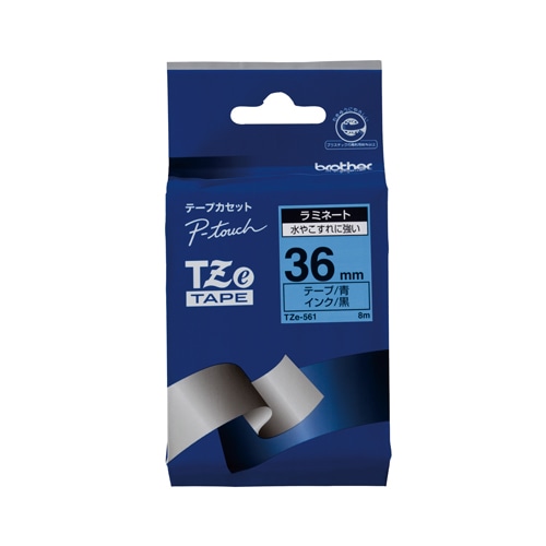 TZE-561 ピータッチテープ36mm青/黒 1個 (ご注文単位1個)【直送品】
