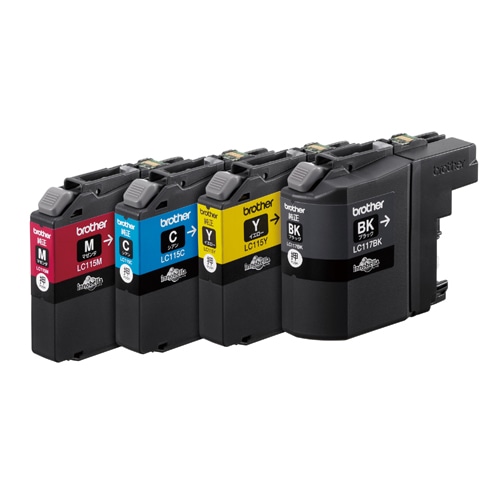 LC117/115-4PK インクカートリッジ 4個パック 1パック (ご注文単位1パック)【直送品】