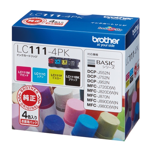 LC111-4PK インクカートリッジ 4色パック 1パック (ご注文単位1パック)【直送品】