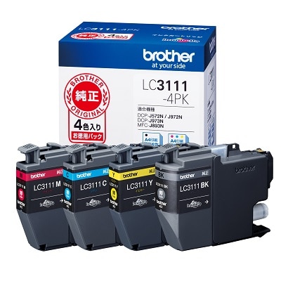 LC3111-4PK インクカートリッジ お徳用4色パック 1パック (ご注文単位1パック)【直送品】
