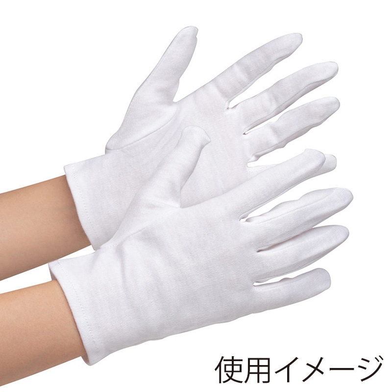 ミドリ安全 品質管理用手袋 綿スムス マチ付 M 12双入 4045013120 1セット（ご注文単位1セット）【直送品】