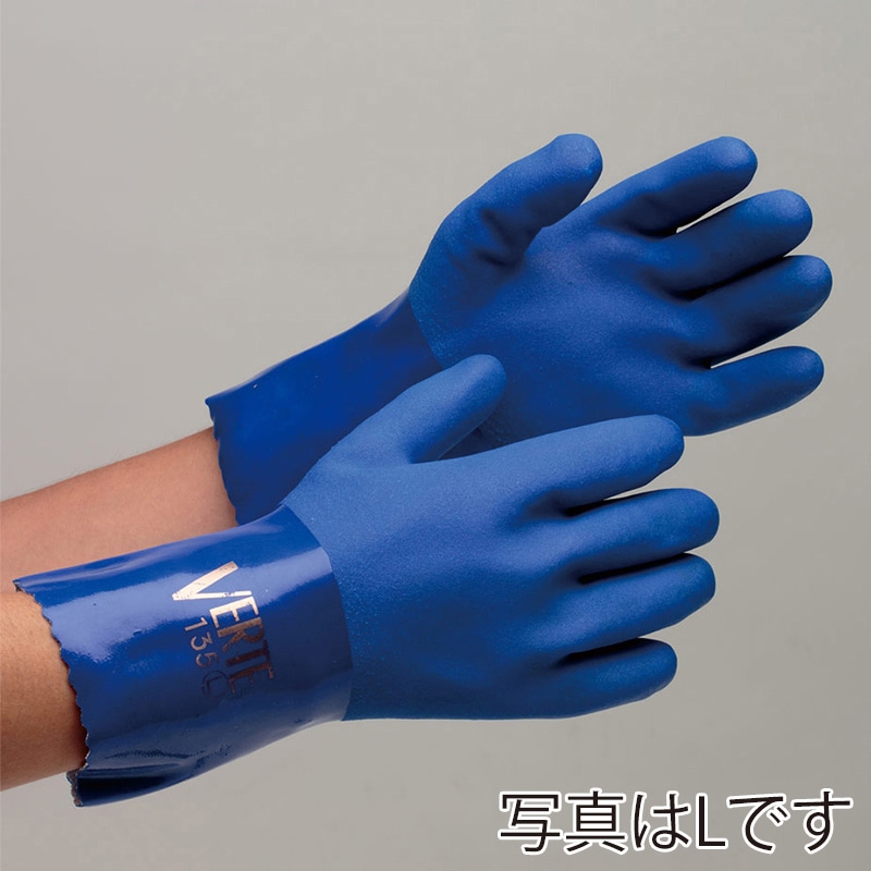 ミドリ安全 塩化ビニール耐油手袋 ベルテ135 M 10双入 4047013520 1束(ご注文単位1束)【直送品】