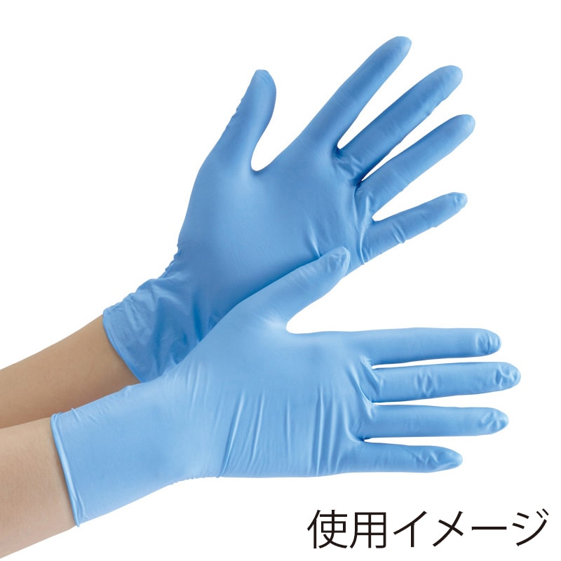 ミドリ安全 ニトリル手袋 粉付 ベルテ752K M ブルー 100枚入 4049167320 1箱（ご注文単位1箱）【直送品】
