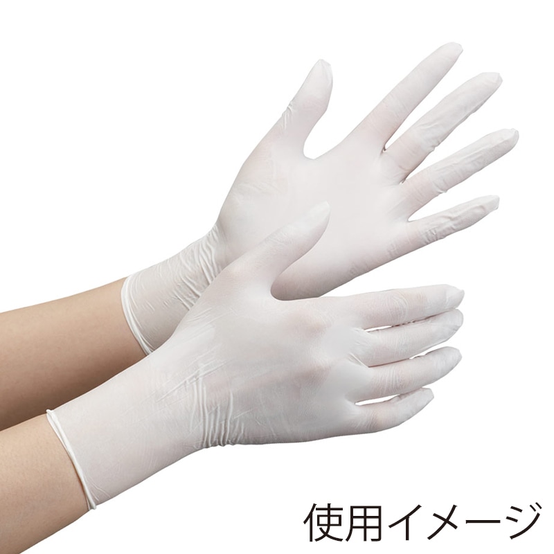 ミドリ安全 ニトリル手袋 薄手 粉なし ベルテ711N L ホワイト 100枚入 4049168430 1箱（ご注文単位1箱）【直送品】