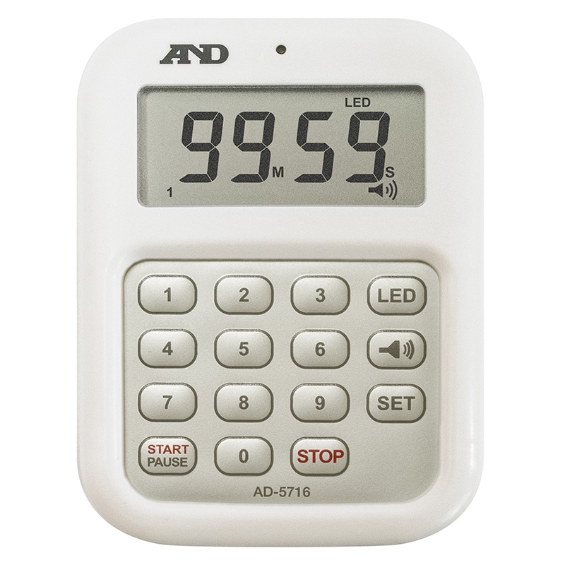エー・アンド・デイ 100分形デジタルタイマー AD5716 1台(ご注文単位10台)【直送品】