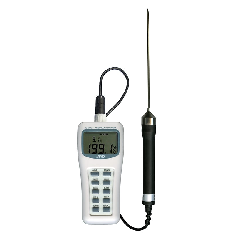 エー・アンド・デイ 防水型中心温度計 AD5604C 1台(ご注文単位10台)【直送品】