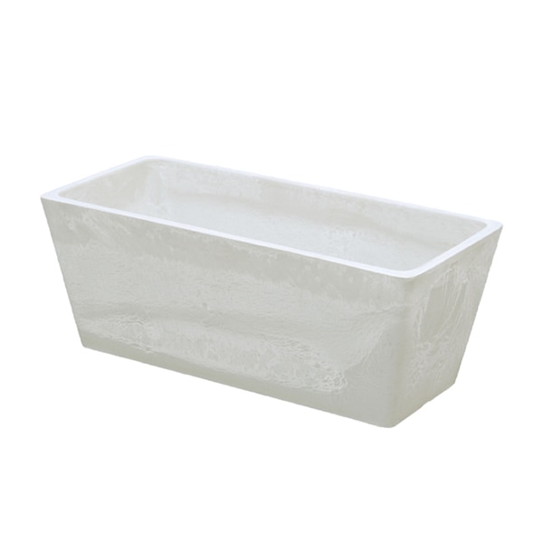 大橋新治商店 プラスチックポット バルカ レクト ホワイト 57-2746 1個（ご注文単位1個）【直送品】
