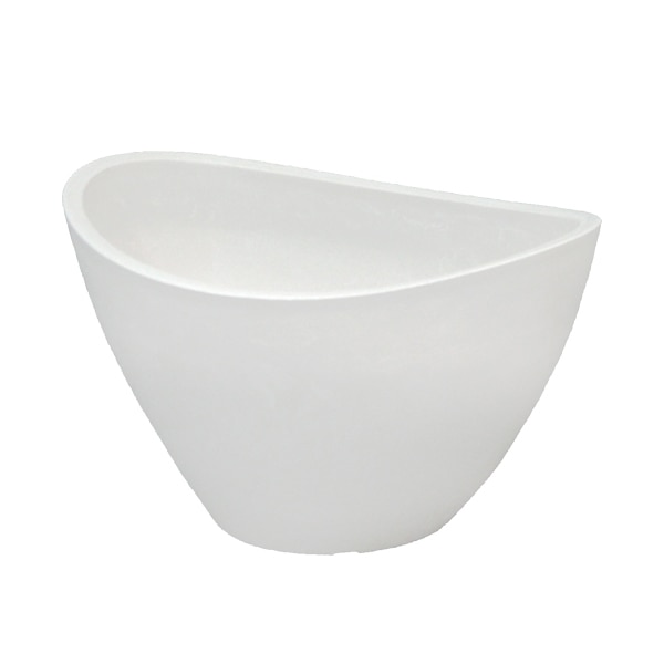 大橋新治商店 プラスチックポット バルカ M ホワイト 57-3326 1個（ご注文単位1個）【直送品】