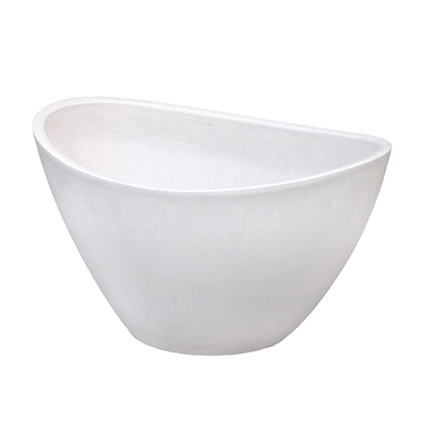 大橋新治商店 プラスチックポット バルカ L ホワイト 57-3336 1個（ご注文単位1個）【直送品】