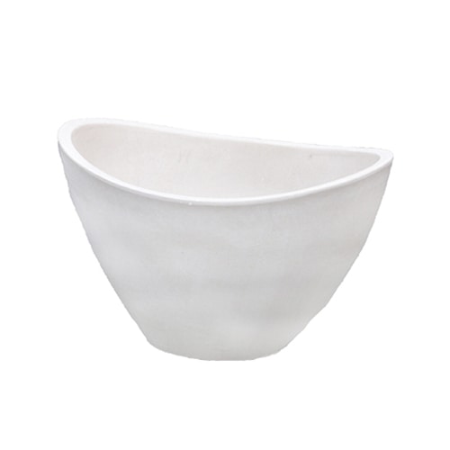 大橋新治商店 プラスチックポット バルカ 16cm ホワイト 57-3366 1個（ご注文単位5個）【直送品】