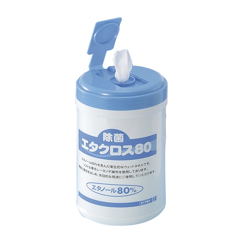 除菌エタクロス80 ボトル 021-427800-00 80枚入 12個/箱(ご注文単位1箱)【直送品】