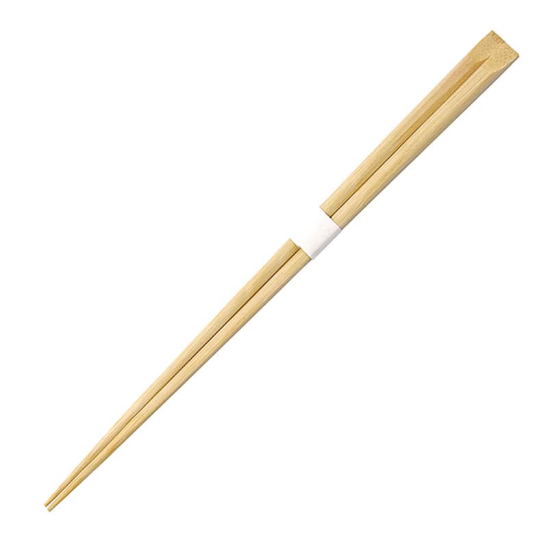 ヤマコー 割りばし 先細竹　天削箸　50膳入　＊白帯巻＊無塗装  15560 1パック（ご注文単位1パック）【直送品】
