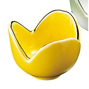 ヤマコー 三ツ山珍味入 イエロー 26491 1個(ご注文単位1個)【直送品】