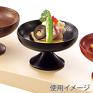 ヤマコー 木製高台珍味入　黒  26681 1個（ご注文単位1個）【直送品】