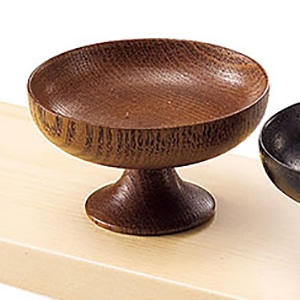 ヤマコー 木製高台珍味入　茶  26682 1個（ご注文単位1個）【直送品】