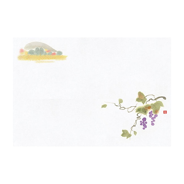 ヤマコー 尺1 無蛍光紙 お手元まっと 花景色 山ぶどう 100枚入 64966 1パック(ご注文単位1パック)【直送品】