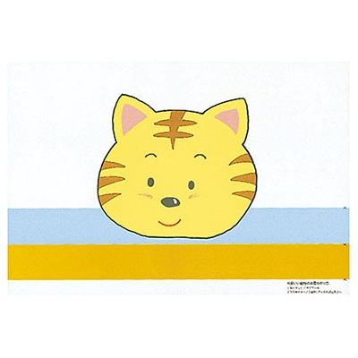 ヤマコー 尺3 無蛍光紙 お子様まっと ねこ 100枚入 65083 1パック(ご注文単位1パック)【直送品】