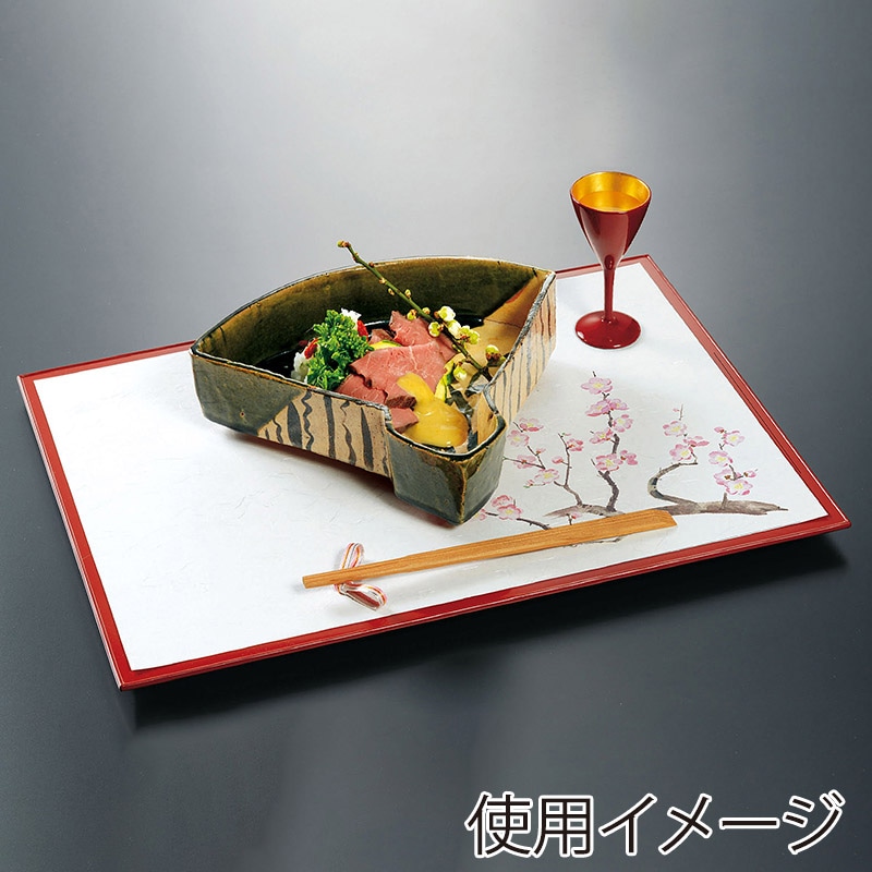 ヤマコー 尺5 雲竜和紙懐石まっと 四季 梅 100枚入 65182 1パック(ご注文単位1パック)【直送品】