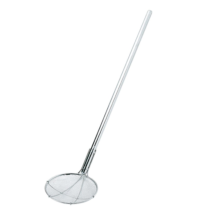 新越金網 EBM 18-8 パイプ柄 丸型 給食用スクイ網 24cm 14メッシュ 1個(ご注文単位1個)【直送品】