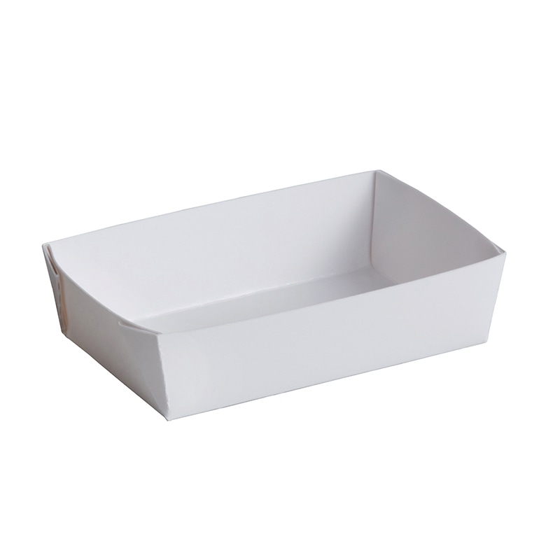 天満紙器 試食用ペーパートレー 45×70 白 FT002 200枚/束(ご注文単位20束)【直送品】