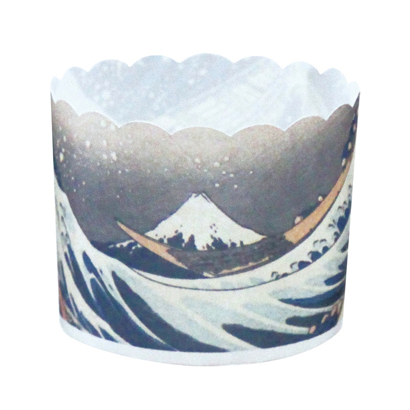天満紙器 ペットマフィンカップ 神奈川沖浪裏 M 59×50 EM100 100枚/束(ご注文単位1束)【直送品】
