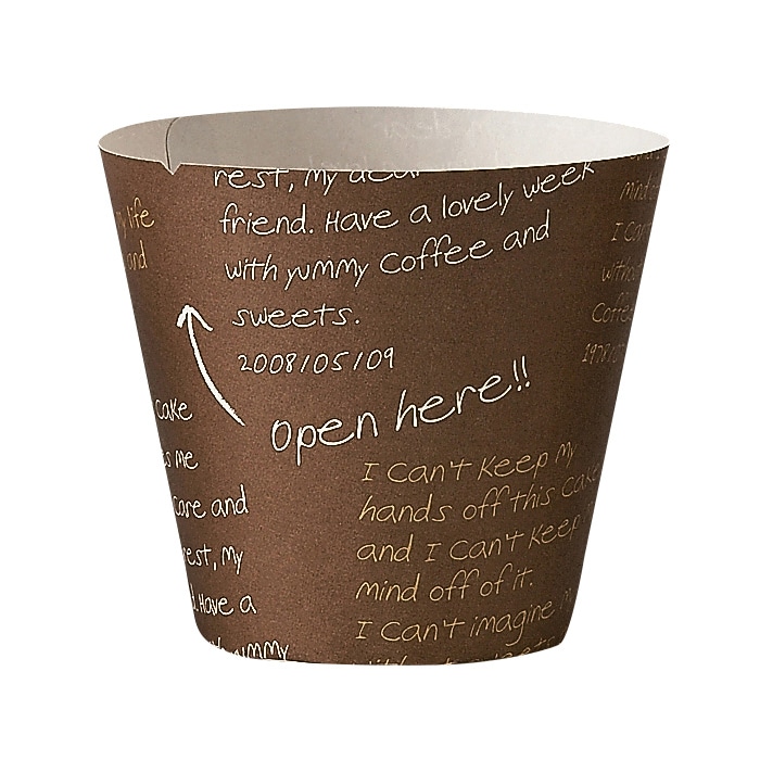 天満紙器 マフィンカップ　カフェスイーツ M　メッセージ　CA22 100枚/束（ご注文単位20束）【直送品】