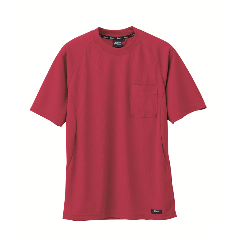 ジーベック 男女兼用 半袖Tシャツ LL ワイン 6124 1枚（ご注文単位1枚）【直送品】