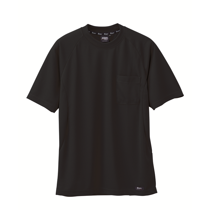 ジーベック 男女兼用 半袖Tシャツ 4L クロ 6124 1枚（ご注文単位1枚）【直送品】