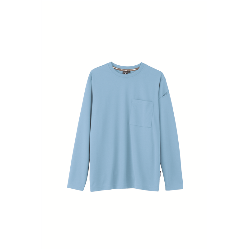 ジーベック 男女兼用 長袖Tシャツ M サックス 6043 1枚（ご注文単位1枚）【直送品】
