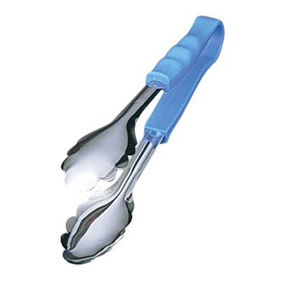 PP柄 万能トング ミニ ブルー 抗菌 18-8 220mm 1個(ご注文単位1個)【直送品】