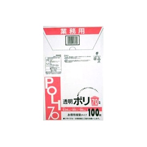 システムポリマー 業務用 透明ポリ BOXタイプ 70L 100枚入 G-73 1個(ご注文単位3個)【直送品】