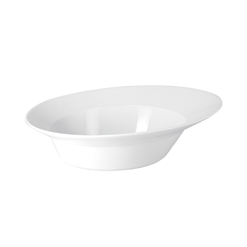 ミヤザキ食器 ラック ポーセレン ジャイロ オーバルボール 20cm RA20453GIWH 1個(ご注文単位6個)【直送品】