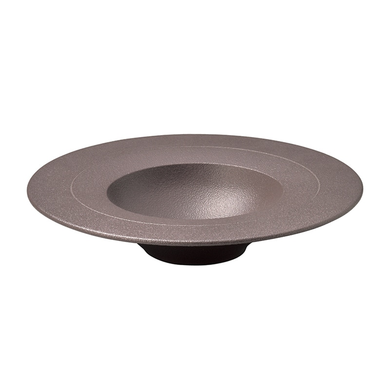 ミヤザキ食器 ラック ポーセレン ネオフュージョン ワイドリムクーププレート 28.5cm チェスナッツブラウン RA28012NFCB 1個（ご注文単位6個）【直送品】